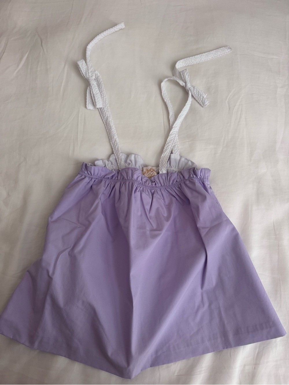 TBBC purple bow suspender skirt size 6